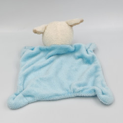 Doudou plat mouton bleu CARTOON CLUB