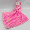 Doudou ours mouchoir rose coeur vert BABYPLAY BBSKY