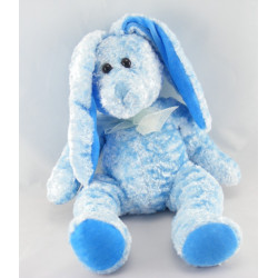 Doudou lapin rose brillant ruban JEMINI