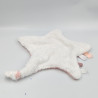 Doudou plat étoile blanche rose LITTLE DUTCH