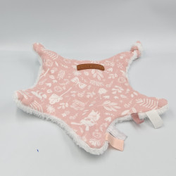 Doudou plat étoile blanche rose LITTLE DUTCH