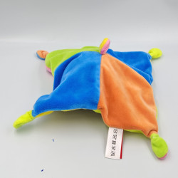 Doudou plat Tchoupi jaune vert orange bleu rose