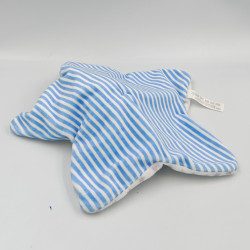 Doudou plat étoile ours blanc bleu gris étoiles TENDERTOYS