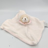 Doudou et compagnie plat ours blanc col rose