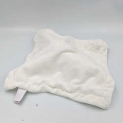 Doudou plat mouton blanc POMMETTE brodé Lola