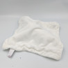 Doudou plat mouton blanc POMMETTE brodé Lola