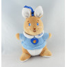 Doudou musical et lumineux lapin beige pull bleu coeur CHICCO