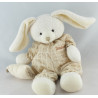 Doudou lapin beige avec coussin laine DOUDOU ET COMPAGNIE