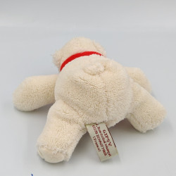 Doudou ours polaire blanc écharpe rouge GIPSY