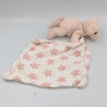Doudou cochon rose mouchoir blanc rose étoiles