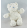 Doudou lapin blanc couture bleu VERTBAUDET