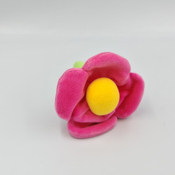 Doudou hochet fleur rose louna MOULIN ROTY
