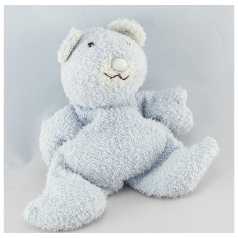 Doudou lapin éponge bleu DPAM Du Pareil Au Même