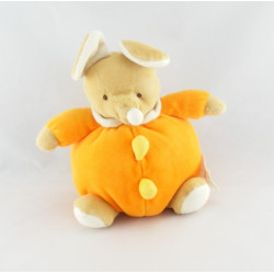 Doudou chien lapin ecru marron BABY CLUB