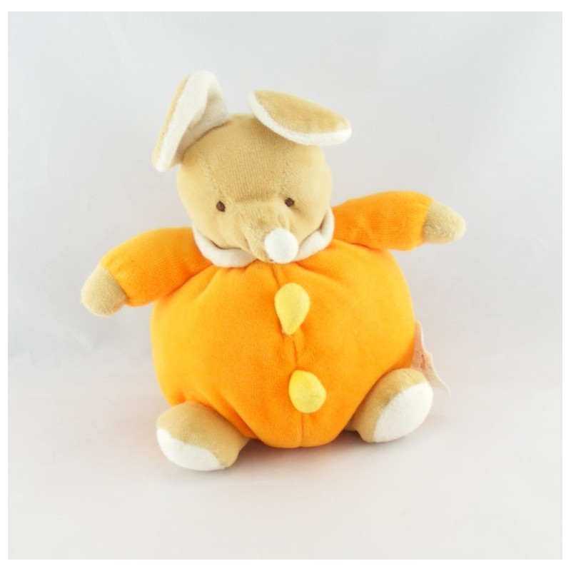 Doudou chien lapin ecru marron BABY CLUB