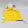 Doudou plat chien rose jaune bleur vert pois CHICCO