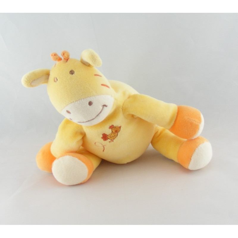 Doudou girafe zébre jaune orange oiseau AMTOYS