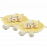 Doudou plat chien sweat capuche jaune NICOTOY LOT DE 2