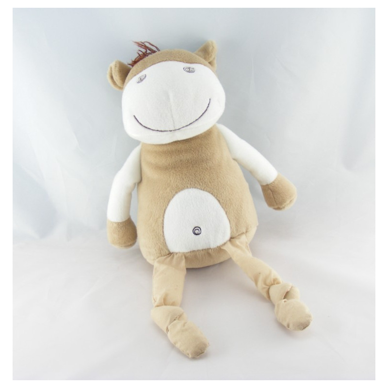 Doudou cheval vache girafe beige blanc Cocoon La Redoute