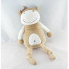 Doudou cheval vache girafe beige blanc Cocoon La Redoute