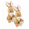 Doudou lapin beige blanc rose H ET M H.M H&M LOT DE 2