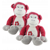 Doudou singe rouge Arthur et Lola BEBISOL LOT DE 2