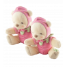 Doudou nature bearries ours déguisé en fraise FISHER PRICE 28 cm LOT DE 2