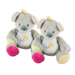 Doudou koala beige rose jaune Arthur et Lola BEBISOL LOT DE 2