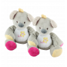 Doudou koala beige rose jaune Arthur et Lola BEBISOL LOT DE 2