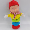 Doudou Luciole chenille vert jaune bleu rouge