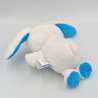 Doudou sonore lapin blanc bleu cloche GIPSY