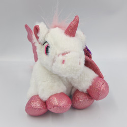 Peluche licorne blanche rose GIRLIE PAWS