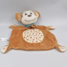 Doudou plat singe marron blanc bleu étoiles BEAUTY BABY