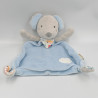 Doudou plat souris bleu gris blanc nuage BEAUTY BABY