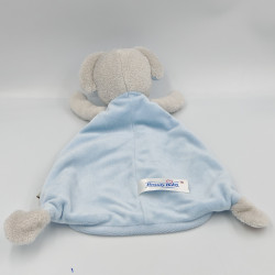Doudou plat souris bleu gris blanc nuage BEAUTY BABY