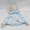 Doudou plat souris bleu gris blanc nuage BEAUTY BABY