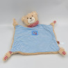 Doudou plat ours beige rayé bleu SPIEGELBURG
