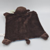 Doudou plat cochon marron bleu nuages blanc ROSALIE & TRUFFELCHEN