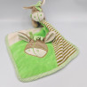 Doudou ane cheval beige blanc vert mouchoir KIABI