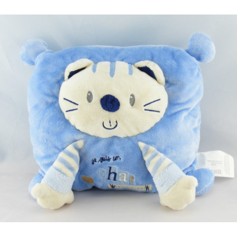 Doudou chat bleu je suis un chat comme ça NICOTOY