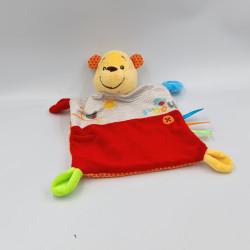 Doudou plat winnie l'ourson rouge orange gris oiseau DISNEY BABY