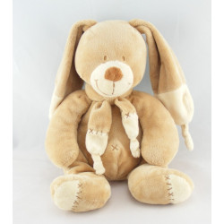 Doudou lapin beige écru avec écharpe NICOTOY