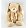 Doudou lapin beige écru avec écharpe NICOTOY