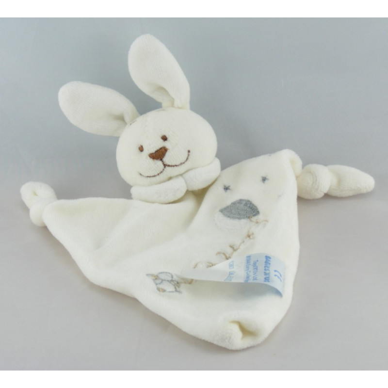 Doudou plat lapin blanc BRUIN BABY R US