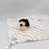 Doudou plat Mickey blanc rayé DISNEY BABY