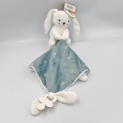 Doudou lapin blanc bleu mouchoir KIABI SIMBA TOYS