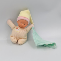 Doudou poupée bébé Miss Zest d'amour Fruit jaune vert mouchoir Minirêves COROLLE