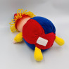 Doudou poupée bébé clown bleu rouge jaune les Toufous GIPSY MUNDIA