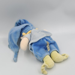 Doudou lutin garçon arlequin bleu NICOTOY