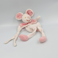 Doudou souris rose attache tétine SUCRE D'ORGE